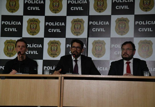 Coletiva da Polícia Civil sobre a Operação Parasitas -  (crédito: Marcelo Ferreira/CB/D.A Press)