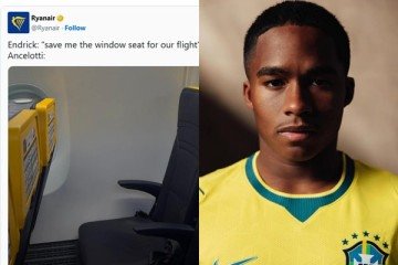Meme de Endrick ultrapassa o futebol e chega a companhia aérea -  (crédito: Reprodução/Redes sociais )