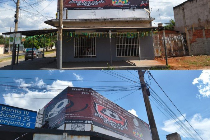 Fachada da escolinha Bola na Rede Buritis