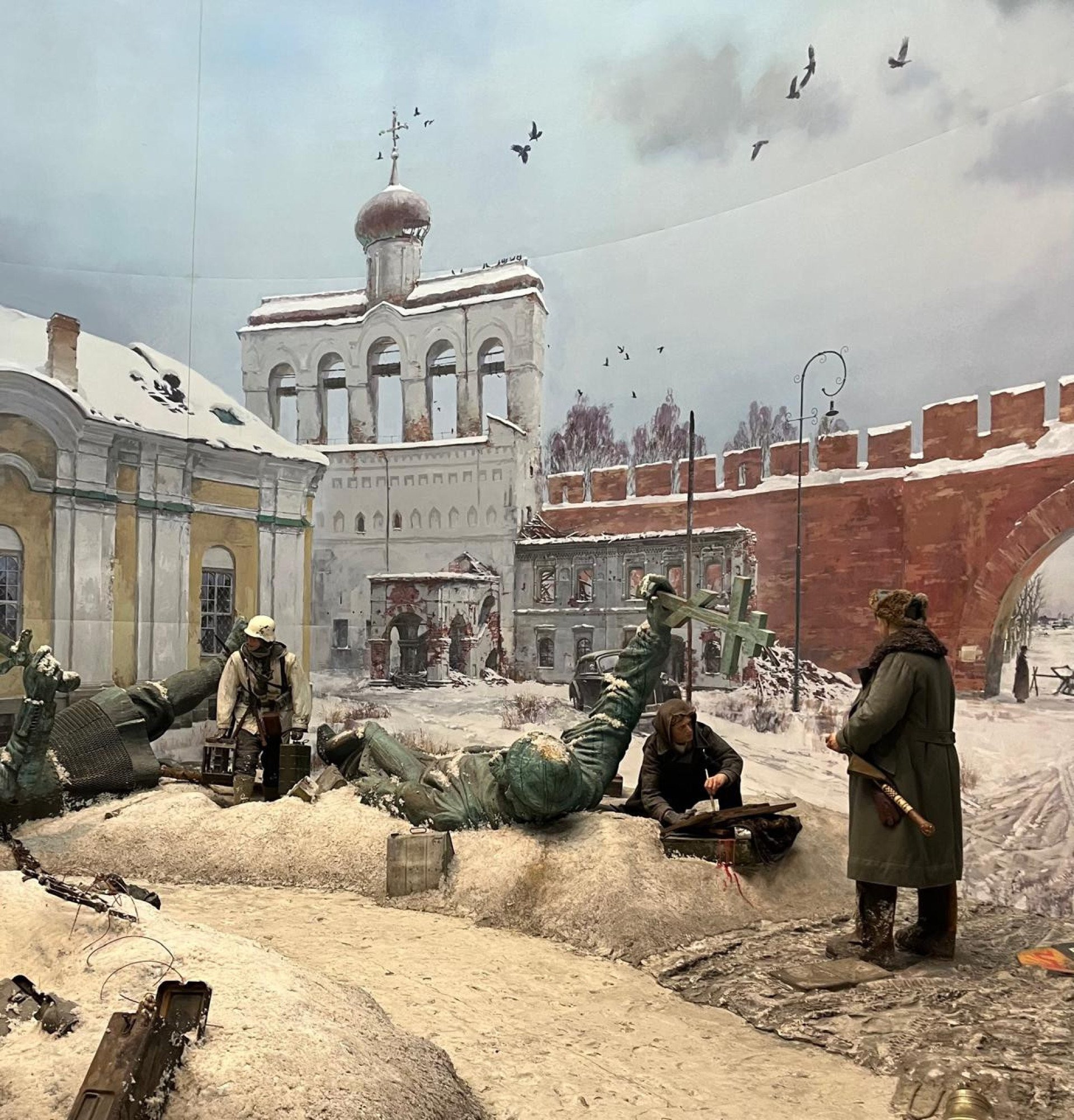 O Museu da II Guerra Mundial reproduz cenas dram&aacute;ticas da defesa de Moscou, entre outubro de 1941 e janeiro de 1942