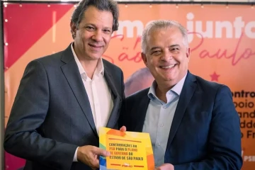 Fernando Haddad e Márcio França -  (crédito: Reprodução/Twitter)