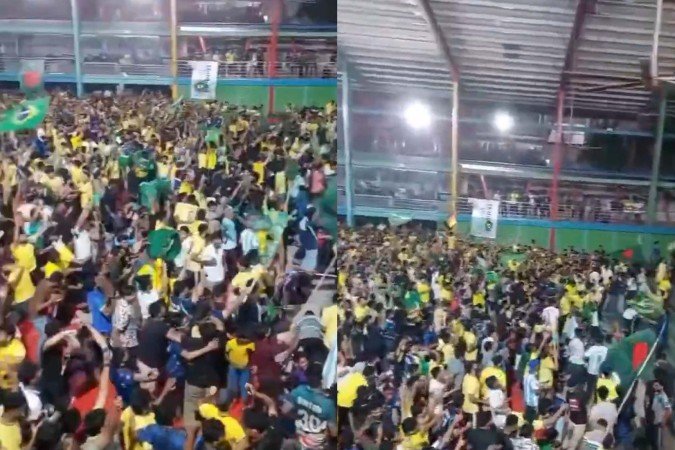 Com 170 milhões de habitantes, o país do sul da Ásia nunca disputou uma edição da Copa do Mundo e torce para o Brasil  -  (crédito: Reprodução)