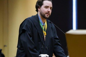 O advogado Luiz Vilar de Araújo Neto durante sustentação oral no STF -  (crédito: Reprodução)