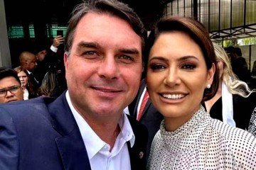 V&iacute;deo exp&ocirc;s que Fl&aacute;vio e Michelle est&atilde;o no centro de uma disputa sobre quem melhor representa o estandarte dos Bolsonaro -  (crédito: Reprodu&ccedil;&atilde;o/Redes Sociais)
