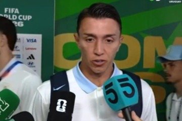 Muslera fala com a imprensa após a eliminação precoce do Uruguaio na Copa -  (crédito: Foto: Reprodução de TV)