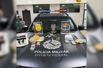 O detido, que já acumula registros anteriores por violência doméstica e receptação, foi encaminhado à delegacia com todo o material confiscado para as providências legais.
 -  (crédito: Foto: Divulgação/PMDF)