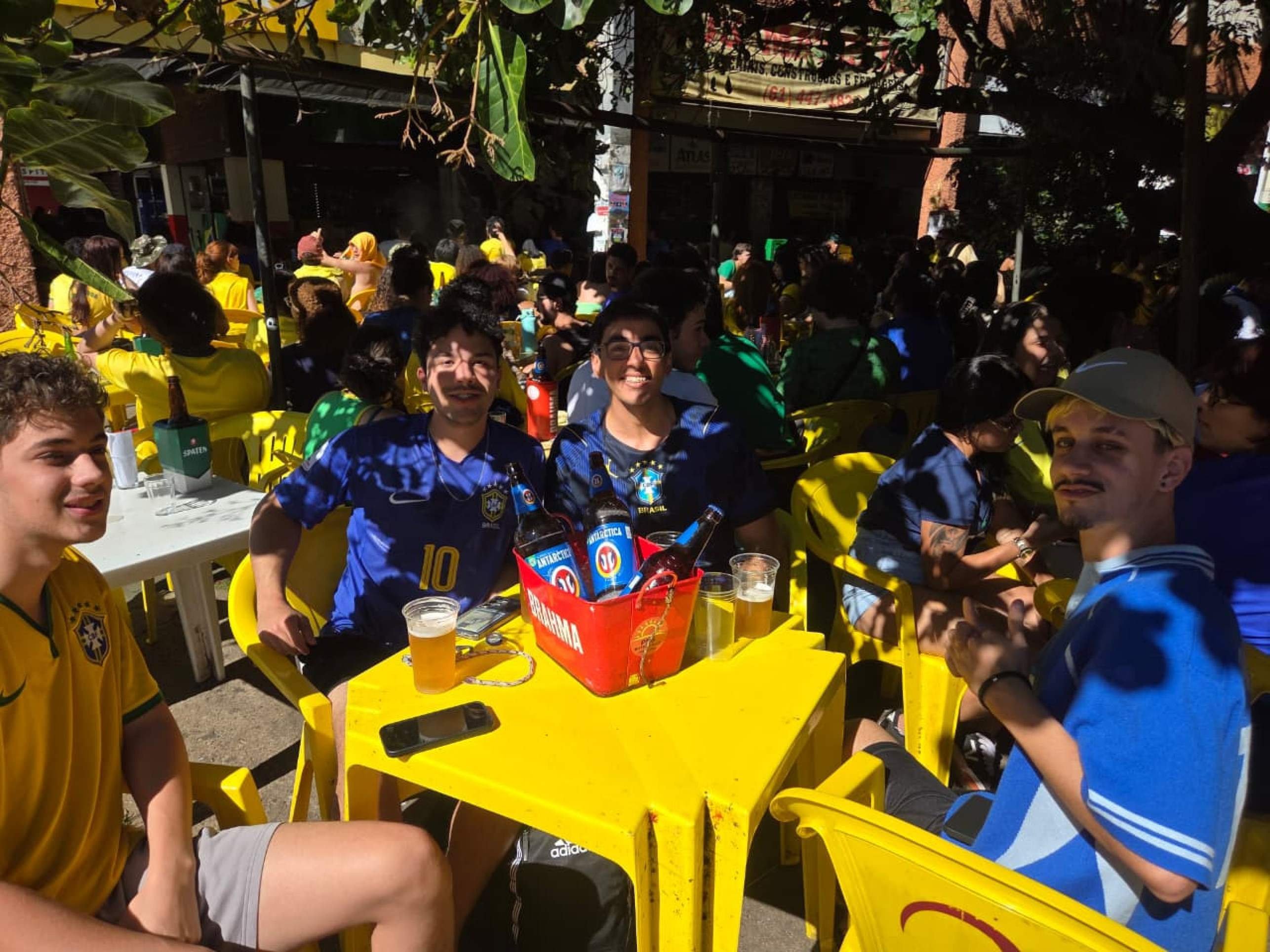 Os amigos demonstravam confian&ccedil;a no desempenho brasileiro