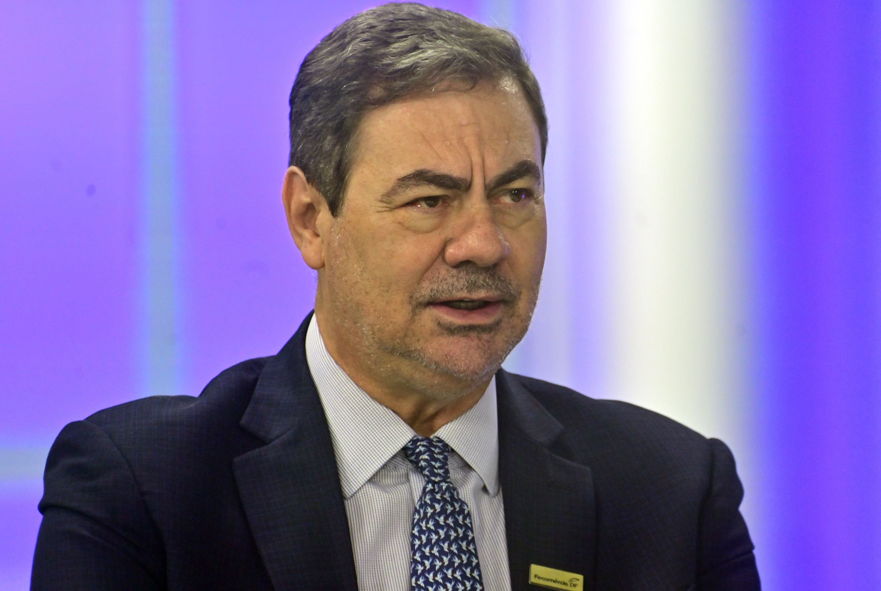  30/06/2026. Jos.. Aparecido Freire*, presidente da Fecomercio, .. o convidado do CB.Poder. Na bancada: Carlos Alexandre de Souza e Sibele Negromonte...Tema: expectativa do com..rcio para a nova fase da Copa do Mundo.      