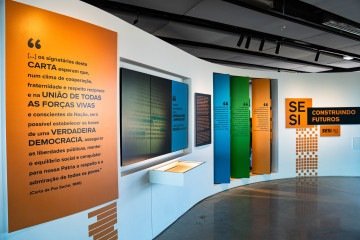 A exposi&ccedil;&atilde;o "SESI 80: Construindo Futuros" celebra o as oito d&eacute;cadas da institui&ccedil;&atilde;o -  (crédito: Divulga&ccedil;&atilde;o/Sesi Lab)