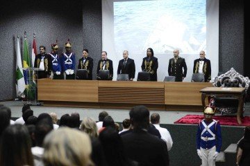 Homenagem da Abrasci ao Dia da Imprensa no audit&oacute;rio da Pol&iacute;cia Civil do DF -  (crédito: Minervino Júnior/CB/D.A.Press)