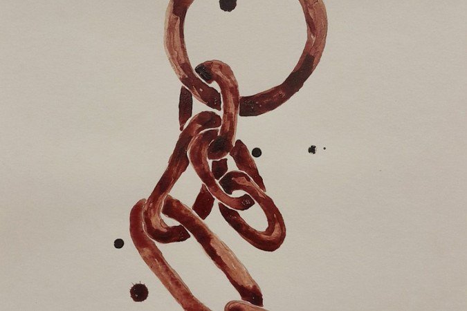Afluentes Obra de Rômulo Barros na exposição Do pó ao pó, na Galeria A Pilastra