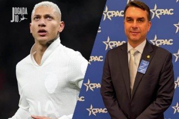 Richarlison e Flavio Bolsonaro - (crédito: Reproduções de instagram/ @richarlison e @flaviobolsonaro) Richarlison e Flavio Bolsonaro - (crédito: Reproduções de instagram/ @richarlison e @flaviobolsonaro)