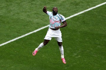 Nesta Copa do Mundo, o centroavante belga Romelu Lukaku tem dois gols e uma assistência  -  (crédito: Emilee Chinn/AFP)