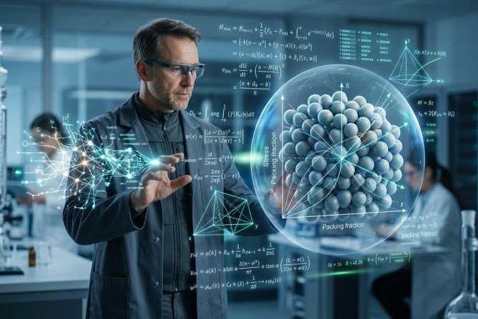 A inteligência artificial auxilia cientistas na resolução de problemas matemáticos complexos em sistemas físicos desordenados, como o fenômeno do jamming - (crédito: Flow) A inteligência artificial auxilia cientistas na resolução de problemas matemáticos complexos em sistemas físicos desordenados, como o fenômeno do jamming - (crédito: Flow)