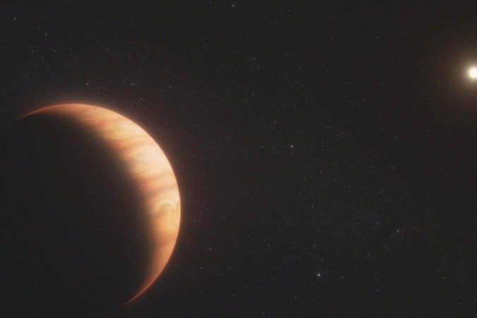 Uma equipe internacional de pesquisadores analisou a atmosfera do planeta descoberto há pouco tempo e combinou as informações com dados sobre massa e temperatura: reconstrução da história - (crédito: Agência espacial Europeia) Uma equipe internacional de pesquisadores analisou a atmosfera do planeta descoberto há pouco tempo e combinou as informações com dados sobre massa e temperatura: reconstrução da história - (crédito: Agência espacial Europeia)