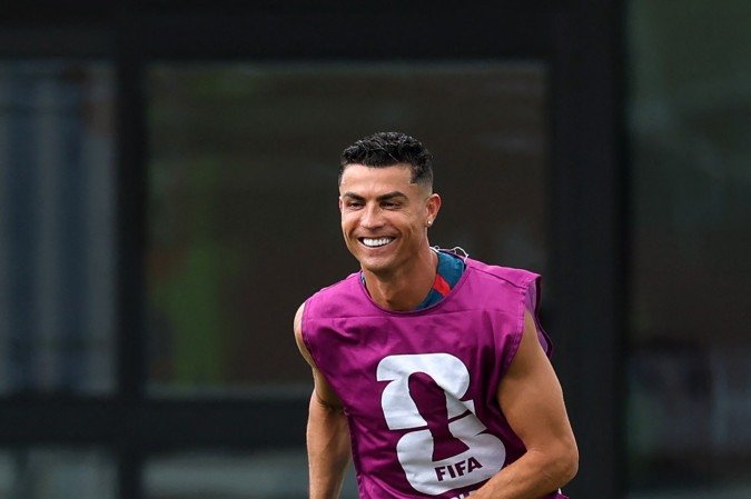 Cristiano Ronaldo #7 of Portugal trains during a Portugal Training Session on July 01, 2026 in Toronto, Ontario