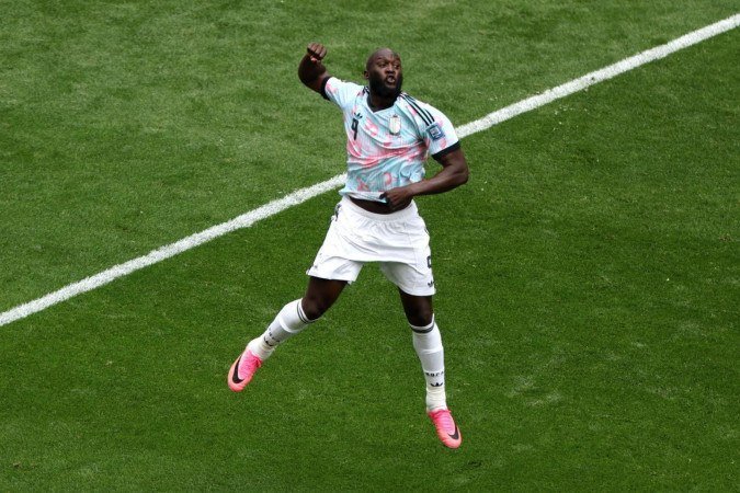 Nesta Copa do Mundo, o centroavante belga Romelu Lukaku tem dois gols e uma assistência  -  (crédito: Emilee Chinn/AFP)