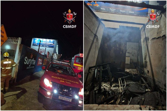 A perícia do CBMDF foi acionada e deverá apurar as causas que provocaram o incêndio - (crédito: Divulgação/CBMDF) A perícia do CBMDF foi acionada e deverá apurar as causas que provocaram o incêndio - (crédito: Divulgação/CBMDF)