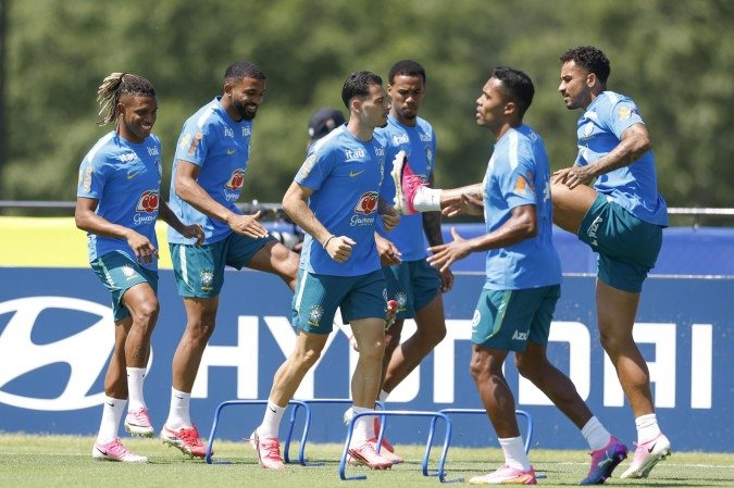 Treino da Seleção Brasileira: expectativa contra a Noruega  -  (crédito: CBF/Divulgação)