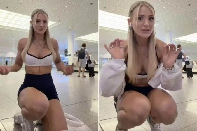 Influencer diz ter sido barrada de entrar em voo por usar top e short