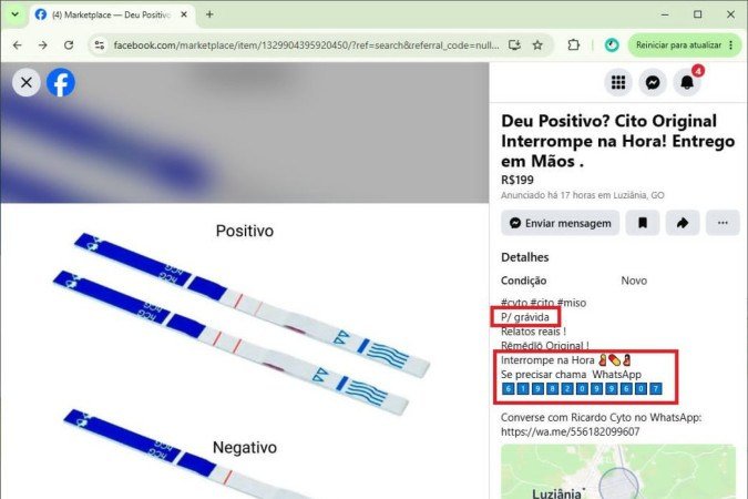 Durante as investigações, foram detectados pelo menos 15 perfis na internet usados pelo casal para a comercialização do medicamento abortivo - (crédito: Divulgação: PCDF) Durante as investigações, foram detectados pelo menos 15 perfis na internet usados pelo casal para a comercialização do medicamento abortivo - (crédito: Divulgação: PCDF)
