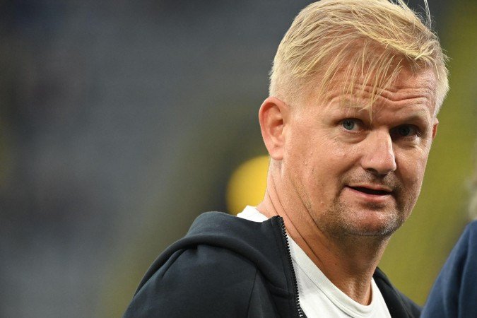 Alf-Inge Haaland atuava como lateral-direito e comandou jogada de triunfo viking contra o Brasil - (crédito: Ina Fassbender/AFP) Alf-Inge Haaland atuava como lateral-direito e comandou jogada de triunfo viking contra o Brasil - (crédito: Ina Fassbender/AFP)
