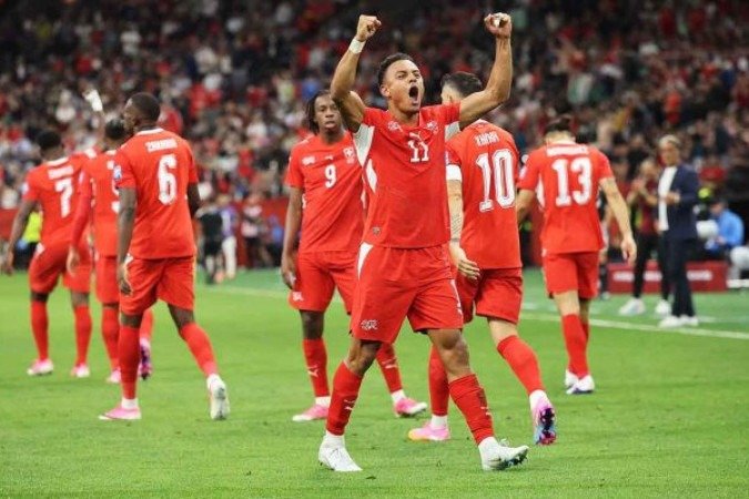 Suíça venceu um jogo de mata-mata de Copas após 88 anos - (crédito: Foto: Alex Grimm/Getty Images) Suíça venceu um jogo de mata-mata de Copas após 88 anos - (crédito: Foto: Alex Grimm/Getty Images)