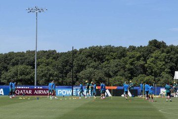 Treino da Seleção Brasileira neste sábado, 4 de julho. -  (crédito: Pedro Bueno/No Ataque)