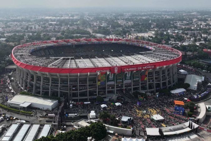 Estádio Azteca, na Cidade do México, é o recordista em números de jogos na história da Copa do Mundo -  (crédito: Mario Vazquez / AFP)