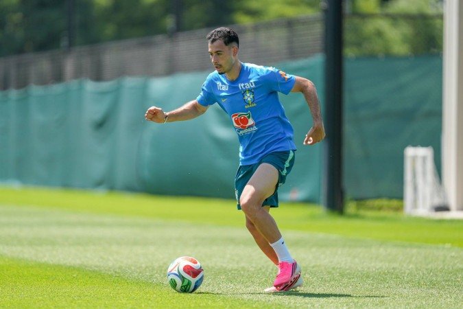 Gabriel Martinelli ensaia a 27ª exibição pela Seleção e a 11ª com Ancelotti  -  (crédito: Nelson Terme/CBF)