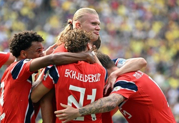 Noruega ganha do Brasil -  (crédito: Jewel SAMAD / AFP)