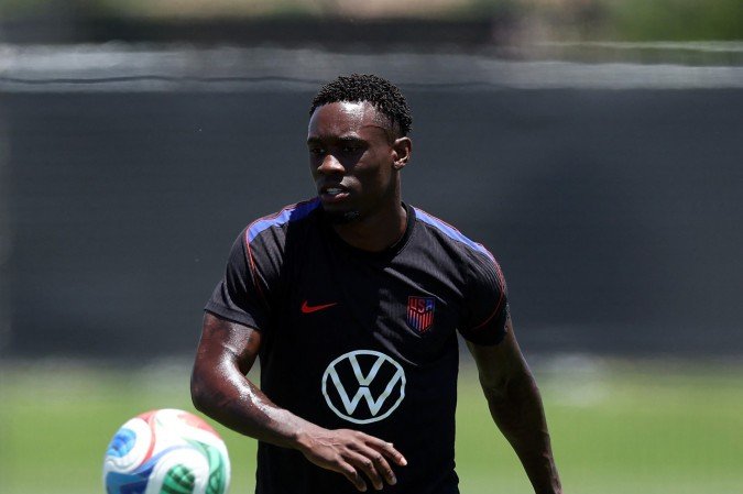 Folarin Balogun of the United States participates during a training session at Great Park Sports Complex on June 26, 2026 in Irvine, California.