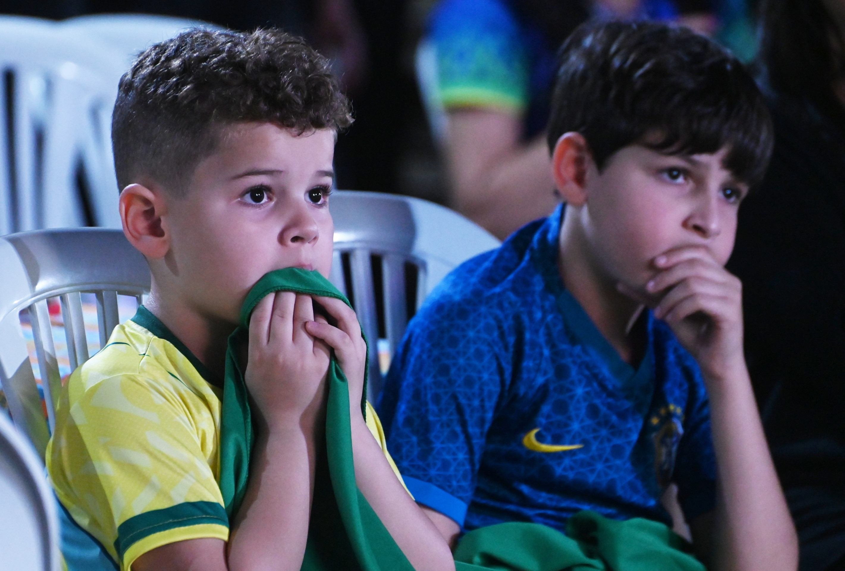 Crian&ccedil;as apreensivas com a m&aacute; atua&ccedil;&atilde;o do Brasil