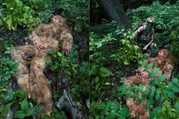 O caçador Charles 'Snake' Stuart afirmo que o DNA do suposto Pé-Grande é 58,5% Neandertal e 41,5% humano -  (crédito: Reprodução/Facebook )