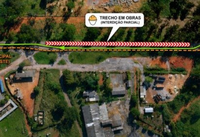 Os motoristas que utilizam essa via serão redirecionados para um desvio principal sinalizado no sentido leste, que circunda a área de intervenção -  (crédito: Divulgação: DER-DF) -Os motoristas que utilizam essa via serão redirecionados para um desvio principal sinalizado no sentido leste, que circunda a área de intervenção -  (crédito: Divulgação: DER-DF)