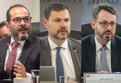 Fernando da Silva Comin, corregedor nacional do Ministério Público, promotor de Justiça no MPSC, Ângelo Fabiano Farias da Costa, corregedor nacional do Ministério Público (2024-2026), procurador regional do Trabalho e João Luiz de Carvalho Botega, membro auxiliar do Conselho Nacional do Ministério Público, promoto de Justiça no MPSC -  (crédito: Divulgação) -Fernando da Silva Comin, corregedor nacional do Ministério Público, promotor de Justiça no MPSC, Ângelo Fabiano Farias da Costa, corregedor nacional do Ministério Público (2024-2026), procurador regional do Trabalho e João Luiz de Carvalho Botega, membro auxiliar do Conselho Nacional do Ministério Público, promoto de Justiça no MPSC -  (crédito: Divulgação)