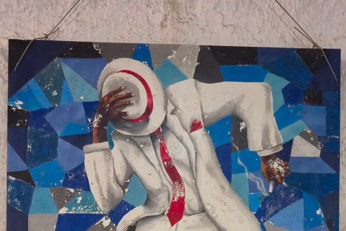 Quadro presente na Casa Espiritualista Caboclo das Sete Encruzilhadas