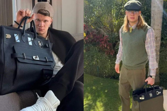 Haaland vai na contramão dos colegas e ostenta coleção de bolsas de grife - (crédito: Reprodução/Instagram) Haaland vai na contramão dos colegas e ostenta coleção de bolsas de grife - (crédito: Reprodução/Instagram)