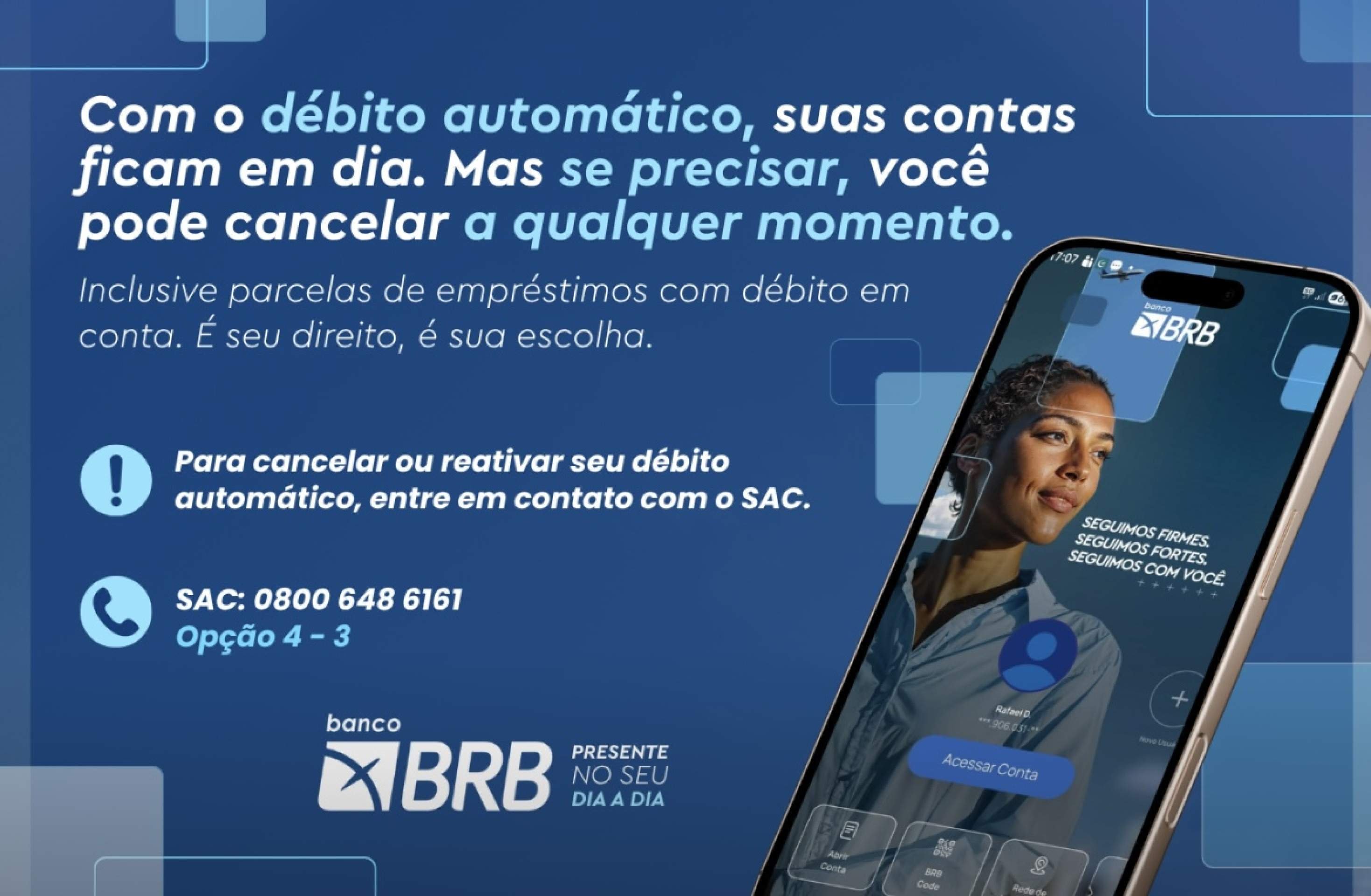 Mensagem disponível no site oficial da instituição