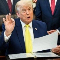 Trump foi alvo de piadas ap&oacute;s elimina&ccedil;&atilde;o dos EUA -  (crédito:  Foto: Molly Riley / Casa Branca)