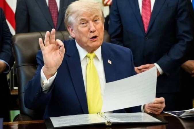 Trump foi alvo de piadas após eliminação dos EUA - (crédito: Foto: Molly Riley / Casa Branca) Trump foi alvo de piadas após eliminação dos EUA - (crédito: Foto: Molly Riley / Casa Branca)