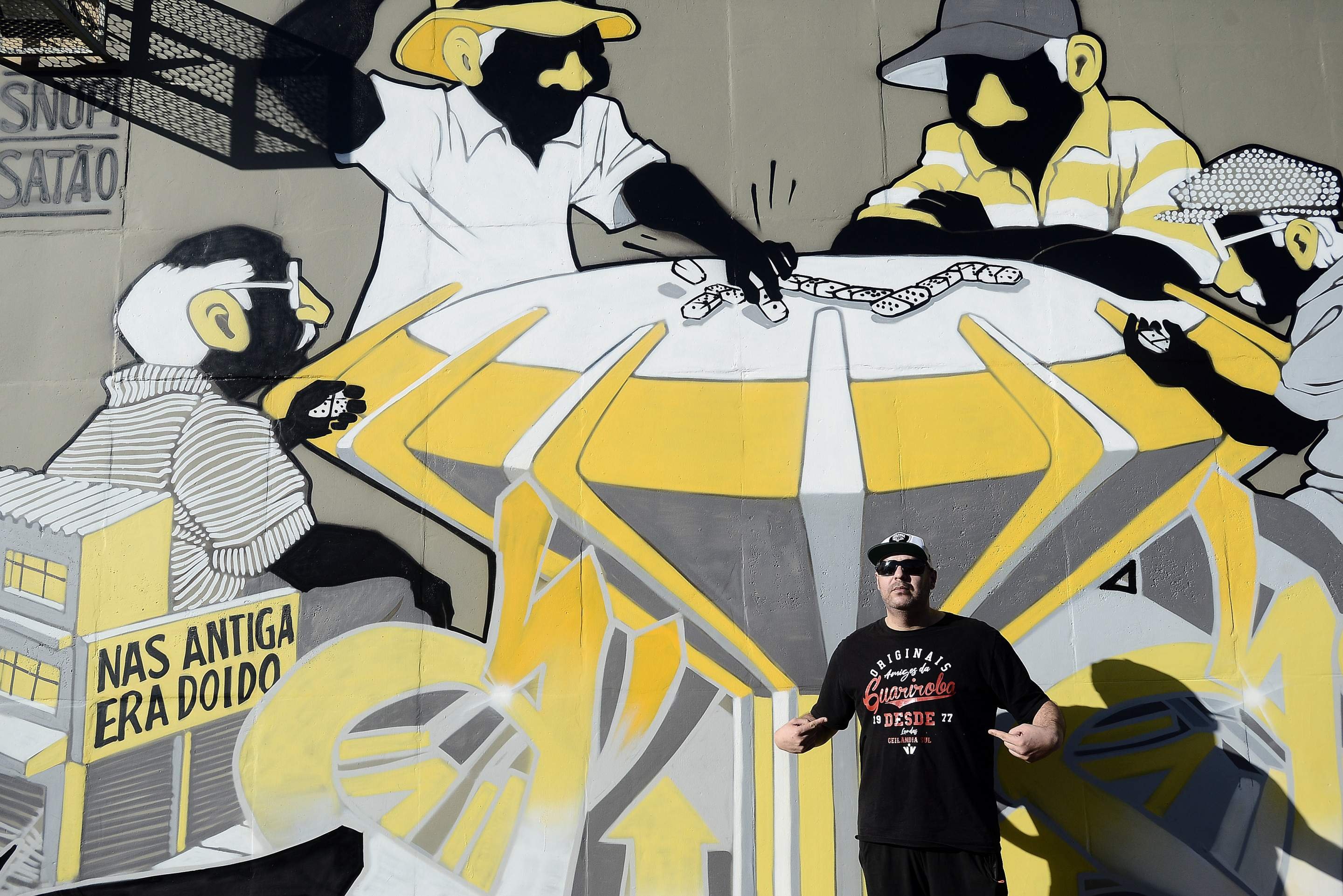Projeto 1000 Cores re&uacute;ne 30 artistas, mobiliza volunt&aacute;rios e valoriza a cultura hip-hop em Ceil&acirc;ndia; na foto, grafite na esta&ccedil;&atilde;o do metr&ocirc; Guariroba de Ceil&acirc;ndia