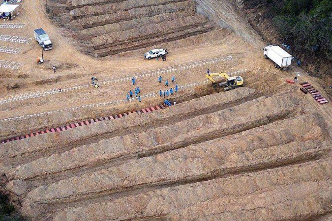 A vala de emergência foi construída no cemitério de La Esperanza - (crédito: Getty Images) A vala de emergência foi construída no cemitério de La Esperanza - (crédito: Getty Images)