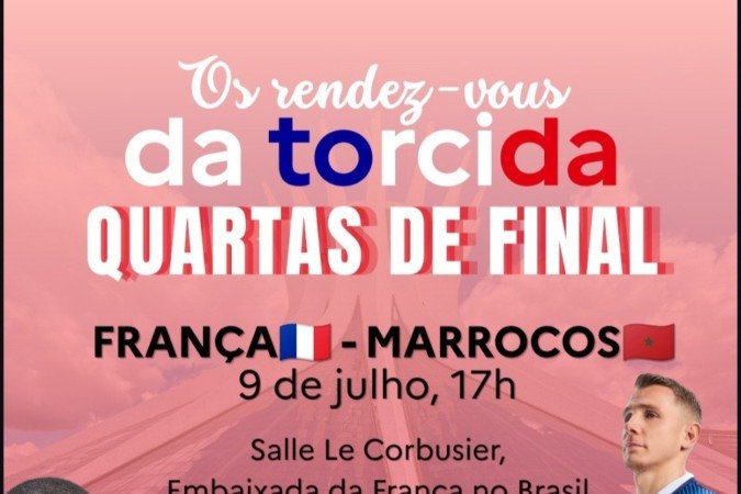 Torcida Quartas de Final na embaixada da França - (crédito: Divulgação: Embaixada da França) Torcida Quartas de Final na embaixada da França - (crédito: Divulgação: Embaixada da França)