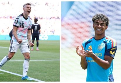  Leandro Trossard e Lamine Yamal s&atilde;o algumas das estrelas do confronto -  (cr&eacute;dito: Carl Recine/Getty Images North America/Getty Images via AFP e Florencia Tan Jun/Getty Images North America/Getty Images via AFP) - Leandro Trossard e Lamine Yamal s&atilde;o algumas das estrelas do confronto -  (cr&eacute;dito: Carl Recine/Getty Images North America/Getty Images via AFP e Florencia Tan Jun/Getty Images North America/Getty Images via AFP)