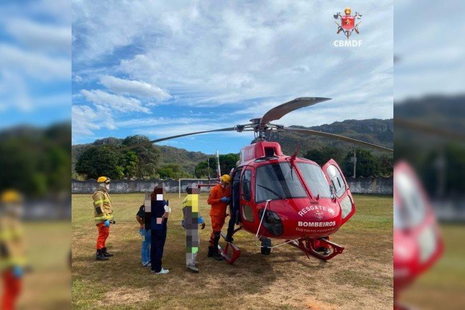 O resgate aeromédico mobilizou uma operação conjunta entre corporações do DF e de Goiás - (crédito: Divulgação/CBMDF) O resgate aeromédico mobilizou uma operação conjunta entre corporações do DF e de Goiás - (crédito: Divulgação/CBMDF)