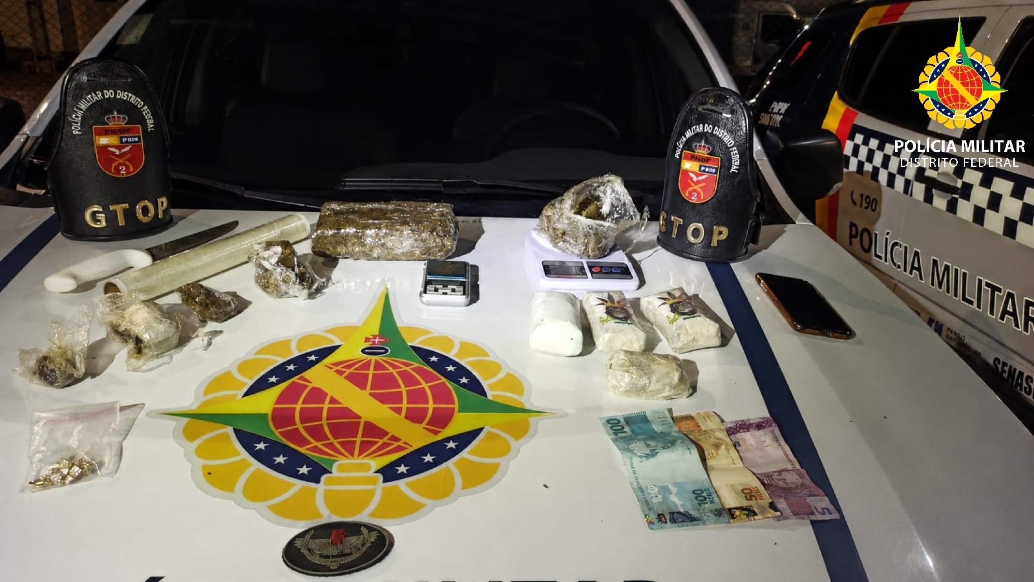 Homem é preso com mais de 1,8 kg de drogas em Taguatinga Norte