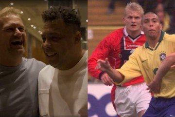 Ronaldo e pai de Haaland se reencontram após duelo histórico em pré-Copa -  (crédito: Reprodução/Instagram)