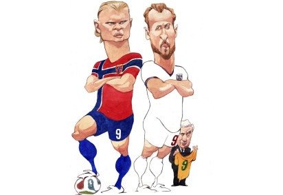 Erling Braut Haaland e Harry Kane vão opor estilos diferentes de camisas nove especializados em colocar a bola na rede -  (crédito: Kleber Sales/CB/D.A. Press) -Erling Braut Haaland e Harry Kane vão opor estilos diferentes de camisas nove especializados em colocar a bola na rede -  (crédito: Kleber Sales/CB/D.A. Press)