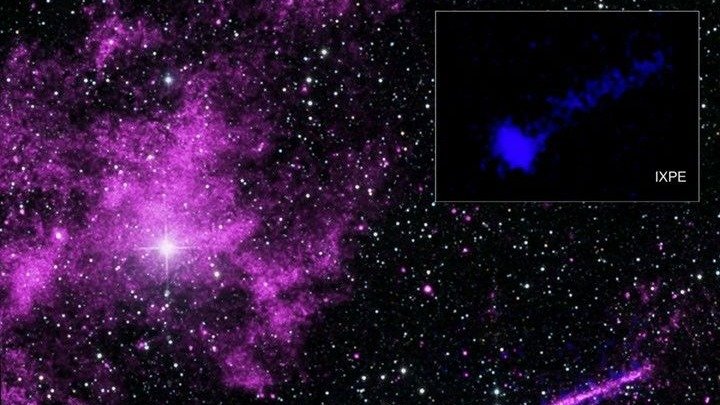 A Nebulosa do Farol, onde o telescópio IXPE mediu campos magnéticos de um pulsar em um estudo que revela detalhes inéditos - (crédito: NASA/CXC/SAO/L. Fratar) A Nebulosa do Farol, onde o telescópio IXPE mediu campos magnéticos de um pulsar em um estudo que revela detalhes inéditos - (crédito: NASA/CXC/SAO/L. Fratar)